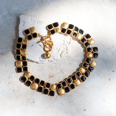 "Excellent condition; signed Anne Klein tag. Necklace is approx. 16-16.5\" with 2\" extender. Condition of the items Since I sell vintage jewelry, it is usually pre-owned and in 90% might show signs of age and wear. I try my best to point out any defects and to comment on my interpretation of the quality and condition. My idea of quality may not be the same as a buyer's. Please read the description carefully and inspect the photos, so it will help you to avoid making disappointing or unnecessary purchases. When will my order ship? All orders ship out between 3-5 business days ( every Monday and Thursday, non-holidays). Status \"Delivered\" but the package is missing I am not responsible for the missing packages with the status \"Delivered\" according to the postal carrier but I'll do my be Vintage Black Enamel Jewelry, Black Vintage Enamel Jewelry, Vintage Black Hallmarked Necklace, Retro Black Jewelry For Formal Occasions, Vintage Black Enamel Necklaces For Evening, Vintage Black Enamel Necklace For Evening, Retro Black Necklace For Formal Occasions, Formal Black Enamel Necklaces, Formal Black Enamel Necklace