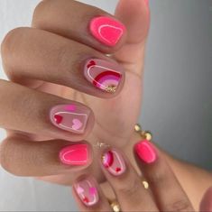 Valentine Candy Heart Nails, Nail 2023 Summer, Spring Nail 2023, Spring Nails Inspiration, Nails Design Spring, Summer Nails Coffin, Spring Nails 2023, Nail 2023, Short Nail Manicure