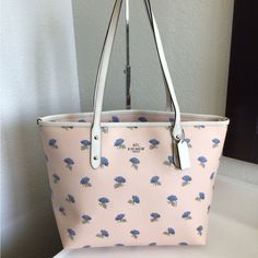 Like New , Used Once , See Photos P $398 Large Size Light Pink And Blue Been Stored Photo P, Belle Disney, Coach Bags, Womens Tote Bags, Pink Blue, Like New, Light Pink, Disney, Pink