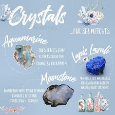 crystals and their meanings are shown in this graphic