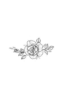 a black and white rose tattoo design