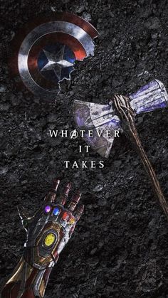 the avengers movie poster with captain america's glove