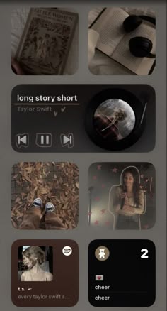 an iphone screen with various pictures and text on the phone's sidebars