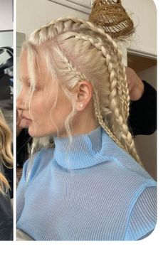 Face Framing Braided Hairstyles, Braids On Medium Length Hair, Editorial Hair Color, Model Hairstyles Runway, Photo Shoot Hairstyles Ideas, Siren Hairstyles, Techno Hairstyles, Cool Braided Hairstyles, High Fashion Hairstyles