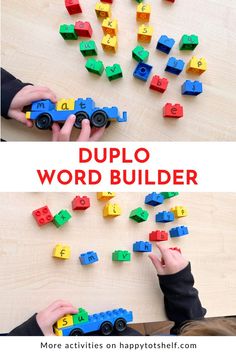 Duplo Lego Ideas for Children Learning to Spell Words Duplo Lego Ideas, Learning Activities For Preschoolers, Learning To Spell, Spell Words, Phonics Spelling, Word Building Activities, Activities For Preschoolers, Learn To Spell, Children Learning