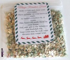 a bag of granola with a poem on it