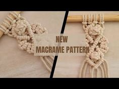 two pictures showing how to crochet the new macrame pattern