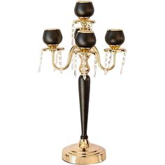 Elegant Two-Tone Finish: Features a luxurious gold and black metallic finish, adding sophistication and a modern twist to any decor. 25-inch Height: Stands tall at 25 inches, making it a striking centerpiece that enhances both height and elegance on… Candle Holder Centerpiece, Wedding Party Centerpieces, Chandelier Candle Holder, Black Candle Holders, Gold Centerpieces, Gold Party Decorations, Gold Candle Holders, Wedding Candle, Candleholder Centerpieces