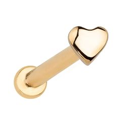 a gold heart shaped door handle on a white background