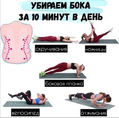 a woman is doing exercises on her stomach