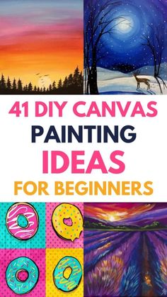 Discover DIY canvas painting ideas to unleash your inner artist! Explore easy, creative techniques for beginner & experienced painters alike. How To Canvas Painting Step By Step, Canvas Paint Night Ideas, Easy Things To Paint For Beginners Cute, Easy Fun Paintings Simple, Diy Painting For Beginners, Abstract Painting Diy Easy, Beginner Painter Ideas, Beginner Paintings Easy, Easy Drawings For Canvas