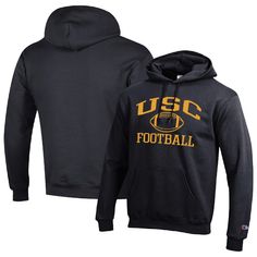 Layer up with an unquestionable showing of USC Trojans spirit in the form of this Football Icon hoodie from Champion. It features a USC Trojans wordmark and football graphic resting in between, leaving no doubt that you're see to see your squad take it to their opponents when it's go time. The front pouch pocket offers a classic look and convenient, small-item storage that makes this midweight pullover a strong choice at the first sign of cooler temperatures. Fan Gear Hoodie, Sportswear Hoodie For Fan Gear In Fall, Fall Sportswear Hoodie For Fan Gear, Fall Sportswear Fan Gear Hoodie, Team Logo Hoodie For Fall In Fan Apparel Style, Collegiate Hoodie With Team Logo For Sports, Collegiate Sports Hoodie With Team Logo, Collegiate Team-colored Hoodie For Fan Gear, Team Logo Hoodie For Fall Fan Apparel