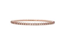 4.30 CT Diamond Stretch Tennis Bracelet Yellow Gold Spring Design, Round Cut, Tennis Bracelet, White Rose Gold, Sparkle Diamonds, Round Cut Diamond, High Quality Jewelry, Rose Gold Ring, Diamond White