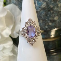 Main Stone : Lab Created Light Amethyst Materials : Rhodium Plating Kids Ring, Kids Rings, Light Amethyst, Party Jewelry, Jewelry Party, Womens Jewelry Rings, Fairy Tale, Rhodium Plated, Color Purple