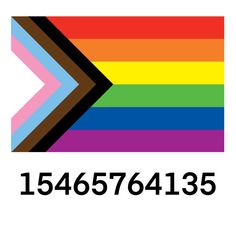 a rainbow arrow with the number one on it and an arrow pointing to the left