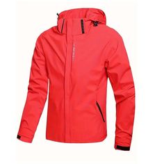 Season:Winter,Fall; Fabric:Polyester; Sleeve Length:Long Sleeve; Gender:Men's; Style:Active; Occasion:Sports Outdoor,Camping  Hiking; Outerwear Length:Regular; Placket:Zipper; Function:Waterproof,Warm,Windbreaker; Pattern:Solid Color; Design:Zipper,Pocket; Neckline:Hooded; Outerwear Type:Raincoat,Hiking Jacket,Lightweight Jacket,Softshell Jacket,Windcheater Jacket; Listing Date:09/12/2024; Bust:null; Length:null; Sleeve:null Hoodie Sweatshirt Dress, Mens Lightweight Jacket, Womens Basic Tops, Mens Printed Shirts, Printed Shirts Men, Henley Shirt Men, Hiking Jacket, Track Suit Men, Softshell Jacket