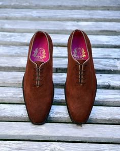 A timeless Brown Suede Wholecut Oxford For Men which is crafted to perfection. Exquisitely balanced proportions and exceptional built with no compromise on quality whatsoever. This stylishBrown Suede Wholecut Oxford is certainly a head-turner, which will not only add character to your personality but will also add elegance to real Men's persona. - Hand cut & Hand stitched - 100% Cow Leather - Fully leather lined - Hand crafted double leather soles - Goodyear Welted construction for a lifetime of Wholecut Oxford, Art Of Manliness, Goodyear Welt, Mens Oxfords, Suede Shoes, Brown Suede, Chukka Boots, Hand Stitched, Cow Leather