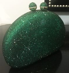 New Ruby Red Half Moon Crystal -Hard Shell Clutch Evening Handbag With Gold Removable Shoulder Chain Inside Size: 8'' Width x 5'' Height x 1 3/4'' width Fits an Iphone Luxury Green Evening Bag For Gift, Luxury Green Evening Bag For Gifting, Luxury Green Evening Bag, Green Evening Bag With Chain Strap, Trendy Green Evening Bag For Formal Occasions, Elegant Green Evening Bag With Chain Strap, Luxury Green Handheld Evening Bag, Glamorous Green Event Bag, Elegant Green Handheld Clutch