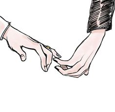 two hands holding each other while one holds the other's hand with their fingers