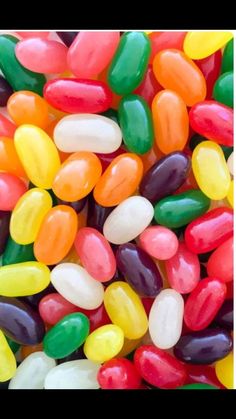 jelly beans are colorfully colored in the image