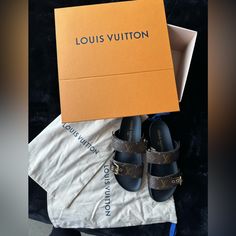 Worn 3x. Purchases In Lv Store In Bravern Bellevue Size 37.5 Comes With Original Box, Shopping Bag And Dust Bag Flat Mules, Louis Vuitton Shoes, Women's Shoes Sandals, Shoes Sandals, Dust Bag, Louis Vuitton, Gucci, Brand New, Women Shoes