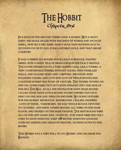 the hobbit script on parchment paper