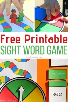 free printable sight word game for toddlers to practice their sight words and numbers