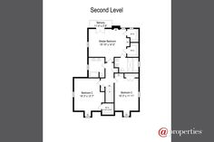 the second level floor plan for an apartment