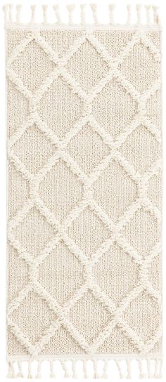 Easy Care, Stain-Resistant, Flatweave, Textured Boho Ivory Rug. 2' 0 x 4' 0 Runner. Shed-free. Has Braided Fringe. Perfect for Hallway. Styles: modern Patterns: geometric, trellis Boho Runner Rug, Braided Fringe, Rugs Uk, Bohemian Aesthetic, Boho Area Rug, Scandinavian Inspired, Ivory Rug, Large Area Rugs, Modern Room