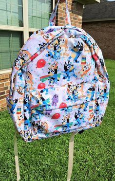 1 piece Backpack  12.2 X 16.5 X 5.3 Fun Multicolor Standard Backpack, Fun Backpack For Everyday Use And Back To School, Fun Travel Backpack For Back To School, Casual Backpack For End Of School Year Events, Fun Multicolor Bags For School Events, Multicolor Satchel Backpack For School, Fun White Standard Backpack, Playful Backpack For Daily Use, Playful Backpack For Students