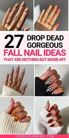 Nails Almond Fall, Nails Square Fall, Nails Inspo Simple, Square Fall Nails, Nail Ideas Autumn, Fall Nails Square, Fall Nails Almond, Nails Short Fall, Fall Nails Short