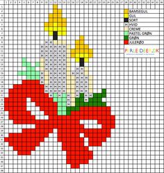 a cross stitch pattern with an apple on it