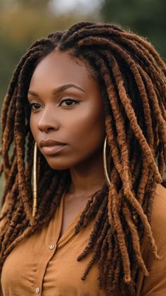 Can Ash Brown Locs Transform Your Look? 💖 Black Women With Locs, Brown Locs, Women With Locs, Women With Dreadlocks, Hair Colors For Black Women, Colors For Black Women, Red Copper Hair Color, Dark Fall Hair, Embrace Natural Beauty