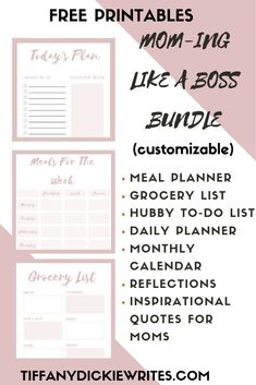 the free printable mom - in - law guide for busy mom's day