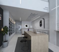 an apple store is shown in this image