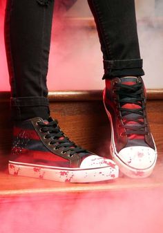 Horror Sneakers, Freddy Krueger Costume, Chuck Taylor Style, Hotel Transylvania Costume, Karate Kid Costume, Ace Ventura Costume, Sports Halloween, Fanny Pack Purse, Victorian Shoes