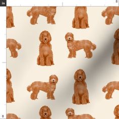 a brown dog pattern on a white background