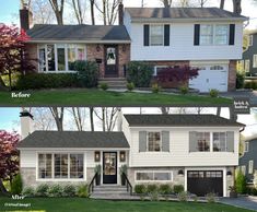 before and after pictures of a house in the suburbs