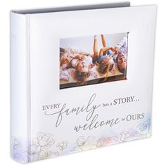 Keep a remembrance of all the special moments in your life with this beautiful floral photo album. This family album is accented by silver foil with a beautiful watercolor background. The beautiful, hardcover album features the sentiment, Every Family Has A Story, Welcome To Ours, in a combination of print and elegant silver foil. The cover also showcases a 4.5“ x 3” opening for a 5” x 3.5” photograph which easily slides in from the inside cover. Celebrate your precious memories or catalog your Every Family Has A Story, Memo Writing, Writing Area, Memory Album, Leather Photo Albums, Family Album, Floral Photo, 4x6 Photo, Album Book