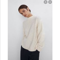 Wool Blend Sweater. Never Been Worn.Final Price. Oversized Knit Sweater, Textured Knit Sweater, Oversize Pullover, Sleeveless Knit Dress, Pull Oversize, Pointelle Sweater, Long Knitted Dress, Textured Cardigan, Basic Sweaters