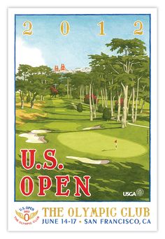 an advertisement for the 2012 u s open golf tournament