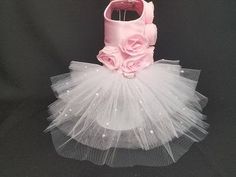 Rose Couture Harness Dress - Posh Pet Glamour Boutique Pink Satin Top, Dog Wedding Dress, Dog Harness Dress, Dog Tutu, Harness Dress, Dress Tutu, Wedding Dresses Cinderella, Designer Dog Clothes, Cinderella Dresses