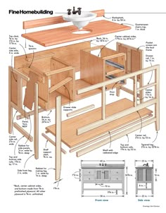 the plans for a kitchen island are shown in this image, including cabinets and drawers