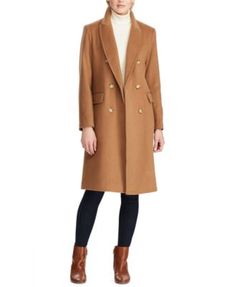 Camel Coat Outfit, Elegant Coats, Wool Trench Coat, Camel Coat, Coat Design, Double Breasted Coat, Ralph Lauren Womens, Coats Jackets Women, Signature Style