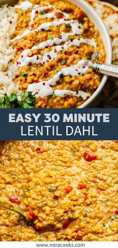 an easy 30 minute lentil dali recipe that is ready in less than 20 minutes