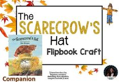 the scarecrow's hat flipbook craft is featured with an image of a scarecrow