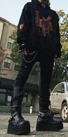 Masculine Outfits, Goth Outfit Ideas, Emo Outfits, Alt Fashion, Swaggy Outfits, Goth Outfits