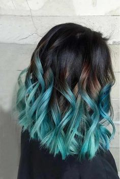 Brown Ombre Hair Color, Two Color Hair, Best Ombre Hair, Blue Ombre Hair, Brown Ombre Hair, Multicolored Hair, Ombré Hair, Hair Color Blue, Ombre Hair Color