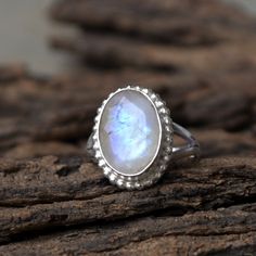 Rainbow Moonstone Ring, Faceted Moonstone Gemstone Ring, 925 Sterling Silver Ring, Designer Ring , Bold Ring, June Birthstone Ring Jewelry- Native-04 Rainbow Moonstone is said to give the gifts of harmony, emotional balance, peace, and protection. Rainbow moonstone is known for its power to align the chakras and as a powerful healer of the emotional body, offering grounding and centeredness. Rainbow moonstone can offer light through times of darkness and infuse one with a healthy sense of optimi Moon Shaped Moonstone Ring With Natural Stones, Moonstone Ring With Stone Setting For Anniversary, Oval Sterling Silver Pearl Ring With Gemstone, Sterling Silver Moonstone Ring With Natural Stones, Moonstone Rings With Natural Stones For Anniversary, Anniversary Rings With Moonstone And Natural Stones, Anniversary Rings With Natural Moonstone, Anniversary Moonstone Ring With Natural Stones, Moon Shaped Opal Ring In Sterling Silver