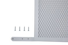 M-D's door grilles are designed to protect screen and storm doors from damage from children and pets. The grilles are made of high quality steel and powder coated to prevent rusting. Screws are included for quick and easy installation. Trim to fit doors ranging from 30 In. to 36 in. M-D 34.375-in White Steel Screen Door Grille | 14182 Steel Screen Door, Storm Door Hardware, Steel Screen, Storm Doors, Storm Door, Screen Door, Door Hardware, Powder Coated, Doors